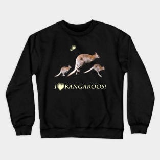 Australia Gift idea photo i love kangaroos Crewneck Sweatshirt